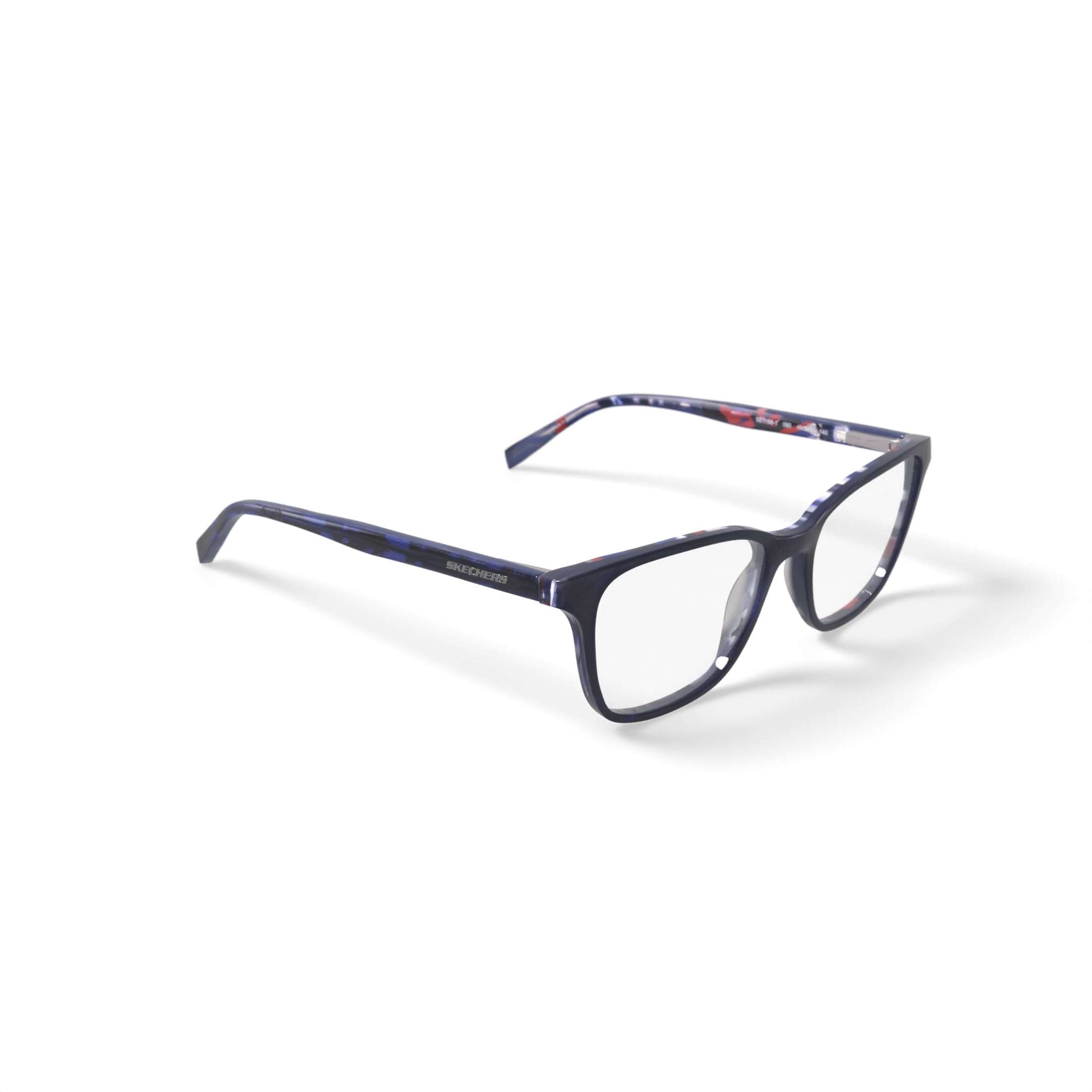 Skechers Men’s SE1188-1 Square Prescription Eyeglasses with Case, Shiny Blue