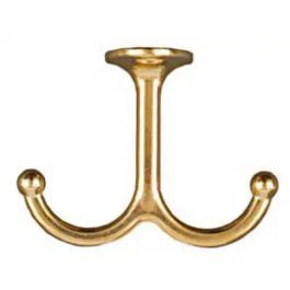 

National Hardware National Hardware N245-811 Under Shelf Double Coat Hook Brass 2 Pack