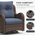 thumbnail image 5 of LayinSun 5 Pieces Outdoor Patio Furniture Set, Rattan Wicker Swivel Rocker Chairs Sets with Ottomans, Swivel Glider Chairs, and Coffee Table, 5 of 8
