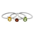 thumbnail image 4 of Natural Citrine, Peridot & Garnet 925 Sterling Silver Ring s.5 Jewelry DGR1120_E_5 R-1159, 4 of 7