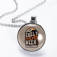 thumbnail image 2 of Halloween Font Glass Circular Pendant Necklace - Women's Jewelry, 2 of 5