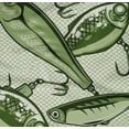 thumbnail image 5 of oneOone Cotton Poplin Twill Forest Green Fabric Fish Sewing Material Print Fabric By The Yard 56 Inch Wide, 5 of 6