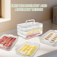 thumbnail image 4 of 3 Layer Lunch Meat Container for Refrigerator Organizing Bacon Storage Container Refrigerator Food Storage Box Fridge, 4 of 6