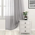 thumbnail image 3 of DWCN Contemporary Gray Solid Print Rod Pocket Sheer Curtain Panel Pairs, 36” x 36” (Set of 2 Panels), 3 of 6