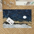 thumbnail image 2 of Gold Marble Rugs, Easy to Clean Rugs, Marble Rug, Navy Blue Marble Rug, Home Decor Rug, Blue Marble Rugs, Wedding Rug, Door Mat Rugs, 1.7'x2.3' - 50x70 cm, 2 of 8
