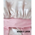 thumbnail image 5 of WIRESTER Long Satin Bonnet for Women, Adjustable Tie Band Sleep Cap with Double Layer for Braids & Long Hair - Pink Hearts Pattern, 5 of 7