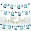 Big Dot of Happiness 2nd Birthday Shark Zone - Jawsome Shark Second Birthday Party DIY Decorations - Clothespin Garland Banner - 44 Pieces