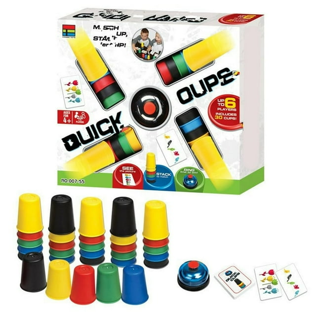 48pcs Sport Stacking Cups Speed Training Game Stacking Cups Interactive Stacking Cups for Kids and Adults Fast Paced Fun Game for Challenge Competition Travel Party Supplies