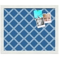 thumbnail image 2 of PinPix 17x14 Custom Cork Bulletin Board Diamond Modern Pattern Navy Poster Board Has a Fabric Style Canvas Finish, Framed in Diamond Modern Pattern Navy, by ArtToFrames (PinPix-1804), 2 of 5