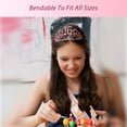thumbnail image 7 of Meant2ToBe Pink and Gold 16th Birthday Sash and Tiara Set, Glittery Crown, Eco-Friendly, 7 of 7