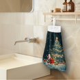 thumbnail image 3 of ZIATUBLE Christmas Trees Kitchen Hanging Towels Santa Claus Dish Towel Hand Towels with Hanging Loop Bathroom Hand Bath Towel Pack of 2 Machine Washable Hanging Hand Towels with Loop, 3 of 7