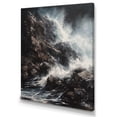 thumbnail image 2 of Designart "Crashing Rocky Coastline III" Modern Landscape Beach Wall Art Print, 2 of 5