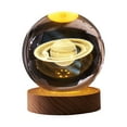 thumbnail image 1 of 3D Planets Crystal Ball Engraved Miniature Model Night Light Home Office Decor, 1 of 7