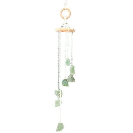 

Sijiali 1Pcs Wind Chime Wall-mounted Blessing Bright-colored Backyard Car Hanging Faux Crystal Pendant Garden Decoration