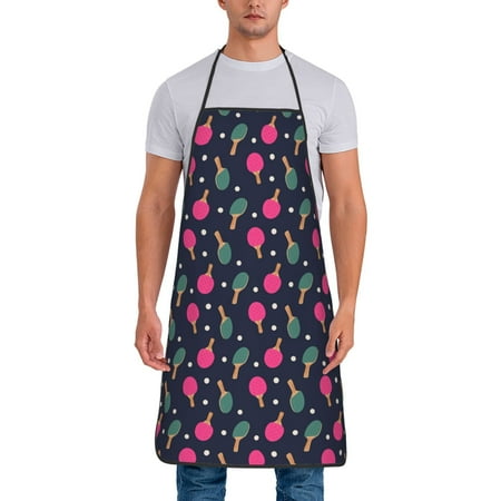 

Tideii Ping Pong Rackets And Balls for Tie-up Apron Unisex Waterproof and Stain-Resistant Bib Apron for Kitchen Garden Painting