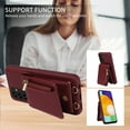 thumbnail image 4 of ELEHOLD Zipper Wallet Case for Samsung Galaxy A13 4G,Premium Leather with Organ Card Holders Zipper Purse Stand Function Detachable Long & Short Strap Crossbody Luxury Case,Winered, 4 of 8