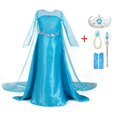 thumbnail image 1 of Vestido de princesa Elsa para niñas, ropa para adolescentes, Anna, Elsa, fiesta, reina de las Nieves, disfraces de Cosplay Fivean unisex, 1 of 2