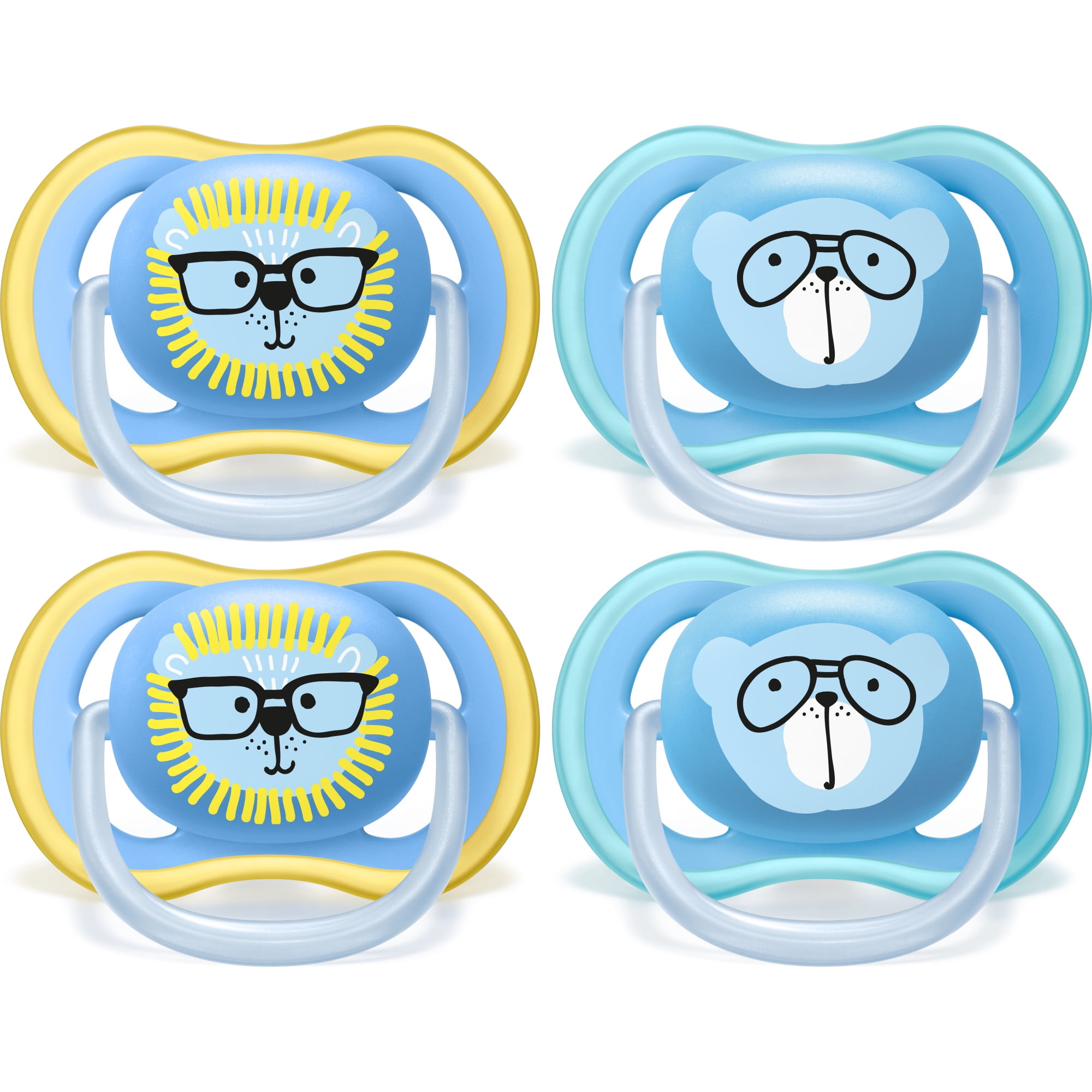 Philips Avent Ultra Air Pacifier, 18+ months, Blue, 4 pack, SCF349/44