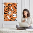 thumbnail image 6 of Halloween Orange Pumpkins Skulls Bats Spiders Ghosts Double Sided Garden Flag Decorative Weather Resistant Yard Flag, Large DIY Vertical Flag for Farmhouse Patio Lawn, 28x40 Inch, 6 of 6