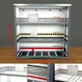 thumbnail image 5 of 1：64 Model Car Parking Lot, 3 Layers Scale Model Car Display Case LED Lighting Garage Car Collection, Acrylic PVC Model Display Cabinet with Sliding Door, 15 Parking Spaces, 5 of 7