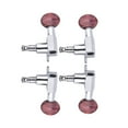 thumbnail image 1 of Ukulele Tuning Peg, 2R2L Ukulele Machine Head Tuners Tuning Accurately Ukulele String Tuning Pegs Locking Tuners Zinc Alloy Machine Heads Silver Red, 1 of 8