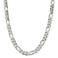 thumbnail image 6 of 925 Sterling Silver 10.75mm Figaro Chain 24 Inch, 6 of 7
