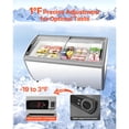 thumbnail image 2 of KFFKFF Commercial Ice Cream Display Case, 16.3 Cu.ft Chest Freezer, -19 to 3℉ Temp Adjustable Mobile Top Deep Freezer, 2 of 9