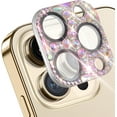 thumbnail image 2 of duomi-Bling Protecteur d'Objectif de Caméra Diamant Compatible avec iPhone 16 Pro & iPhone 16 Pro Max, Couverture de Caméra en Métal Pailleté 9h Verre Trempé Protecteur Plein Écran Strass Scintillant, 2 of 4