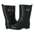 thumbnail image 3 of Matte Black Solid Jelly Mid Calf Women Rain Boot, 3 of 3