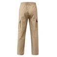 thumbnail image 5 of Lullu Boys Casual Cargo Pants Elastic Waist Drawstring Hiking Pants, Sizes 5-16, 5 of 7