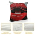 thumbnail image 4 of PRATYUS Love Kiss Throw Pillow Covers Beauty Sexy Lips with Heart Shape Paint Pillow Cushion Cases Square Pillowcases for Sofa Couch Bedroom Living Room Car White, 4 of 5