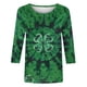 thumbnail image 5 of TaTaai Women's Fashion St. Patrick's Day Unstructured Print Loose Casual Round Neck 3/4 Sleeve T-Shirt Pullover Gift, 5 of 6