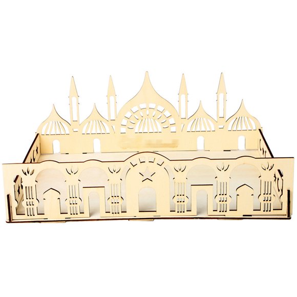 EGNMCR Wooden Plates, Fruit, Candy Trays For Eid Al Fitr Decorations For Ramadan pallet pallet