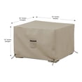 thumbnail image 2 of Covers&All Square Ottoman Cover, 12 oz Waterproof & UV-resistant(26"W x 26"D x 18"H, Beige), 2 of 8