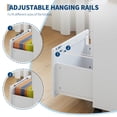 thumbnail image 4 of QinaQin Archivero móvil de madera con cerradura, para home office, organizador debajo del escritorio con ruedas y almacenamiento práctico, 4 of 8