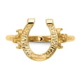 thumbnail image 3 of 14K Yellow Gold Ring Band Themed Open Back Textured, Size 6, 3 of 4