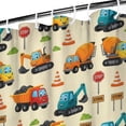 thumbnail image 3 of Cartoon Construction Vehicles Signs Beige Pattern Shower Curtain 36"x72" ,Bathroom Decorative Shower Curtains Set with 12 Hooks,Modern Waterproof Washable Shower Curtain, 3 of 6