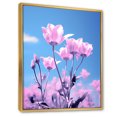 thumbnail image 2 of Designart "Pink Blue Tulips Flowers captivate" Floral Floater Framed Wall Decor, 2 of 7
