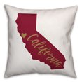 thumbnail image 1 of Creative Products Red and Tan California Pride 16x16 Spun Poly Pillow, 1 of 4