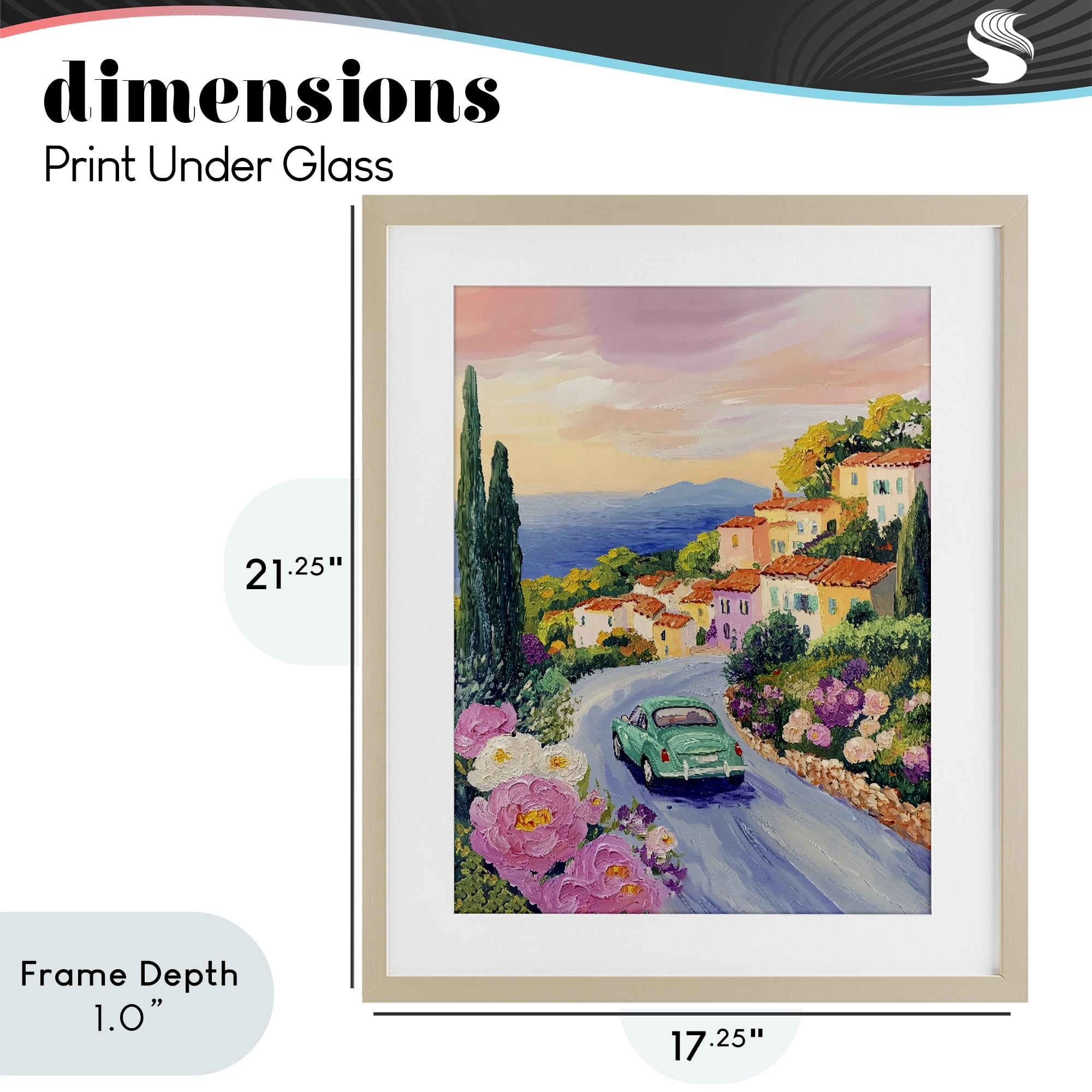 Stupell Industries Driving Along The Coast Birch Framed Print Under Glass, design by The Prints Vibe
