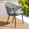 thumbnail image 5 of Nuu Garden  3-Piece Aluminum Patio Furniture Bistro Set with Cushions Grey, 5 of 5
