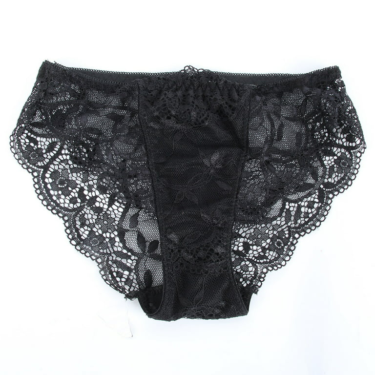 Super Push Up Sexy Bras Set Transparent Underwear Lingerie Lace Bra &  Matching Panty for Women, black : : Fashion