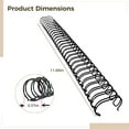 thumbnail image 5 of 100 Pcs Wire Binding Spines, 3/8 Inch Double Loop Wire Binding, 2:1 Pitch Binding Wire, Rings for Binders, Metal Coil Design for File or Notebook Binding, 5 of 5