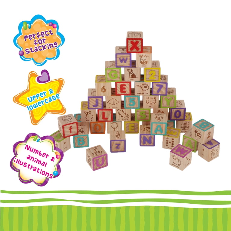 Spark Create Imagine ABC Wooden Blocks, 40-Piece Set photo 3