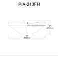 thumbnail image 2 of Dainolite PIA-213FH-MB-BW 3 Light Incandescent Flush Mount, Matte Black with Black & White Shade, 2 of 5
