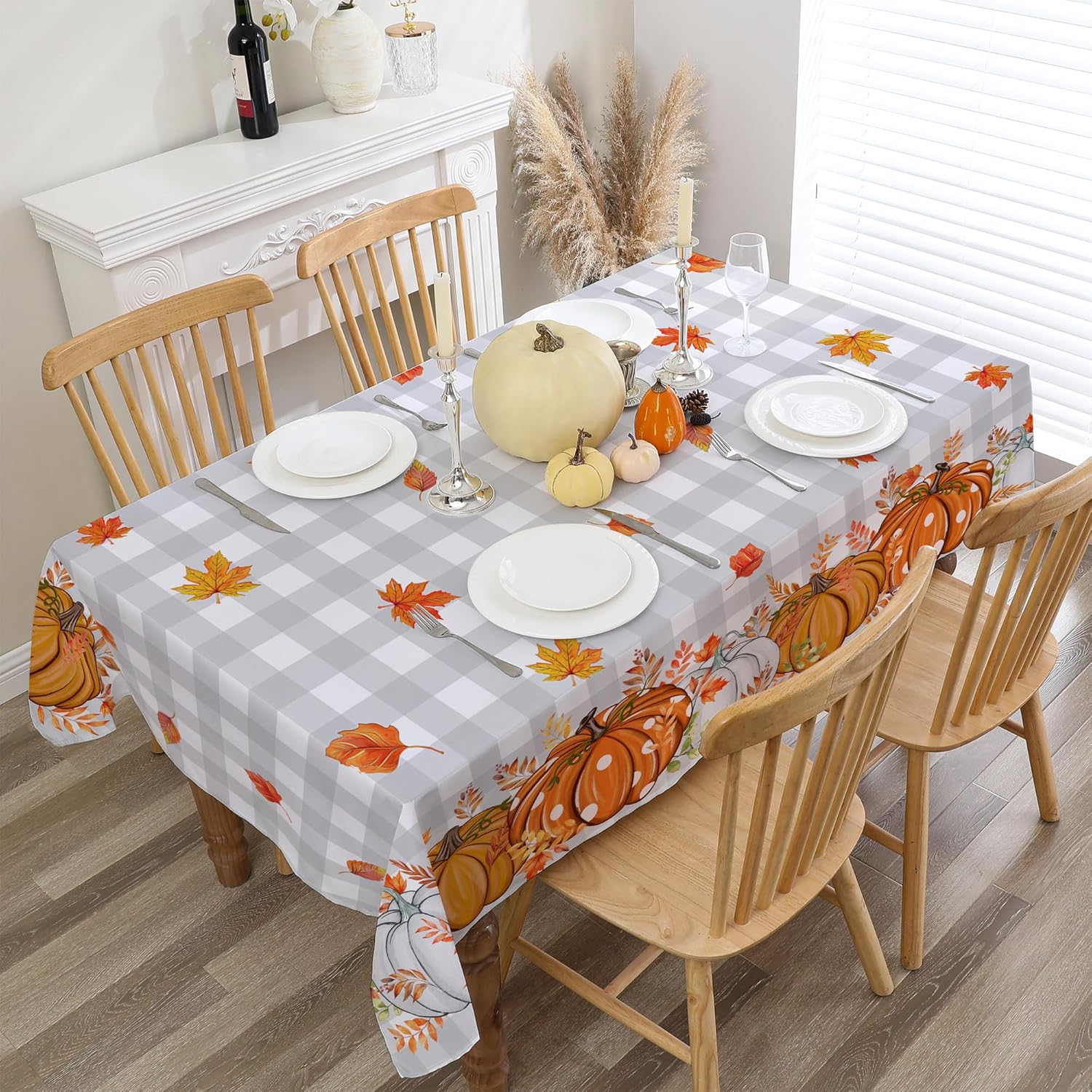 Cusugbaso Fall Tablecloth 60x84 Inch Rectangle - Orange...