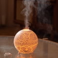 thumbnail image 3 of SPRING 200ML Humidifier Aromatherapy Diffuser with Colorful lighting Flame Diffuser White with cracks, 3 of 9