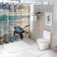 thumbnail image 7 of Orinice   Ocean Shower Curtain Sets with Rugs Sea Turtle Shower Curtain Turtle Beach Shower Curtain Sets Nautical Shower Curtain Sets with Non-Slip Bath Mat Toilet Rug 60x72, 7 of 7