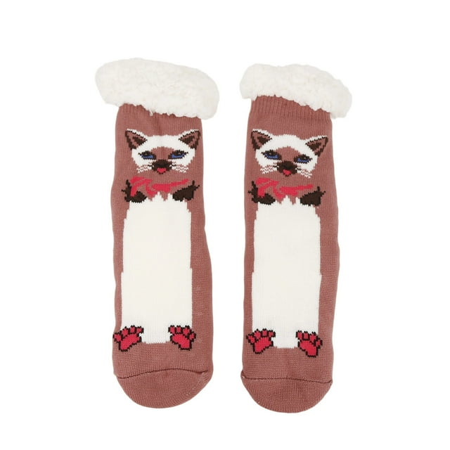 RXMEKW Thermal Knit Socks for Women Long Cuff Casual Wear Solid Pattern Polyester