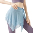 thumbnail image 4 of All-matching Mesh Wrap Dance Skirt for Girls Women Ballet Wrap Skirts Asymmetric Dance Skate Over Scarf Skirts Dancewear, 4 of 9